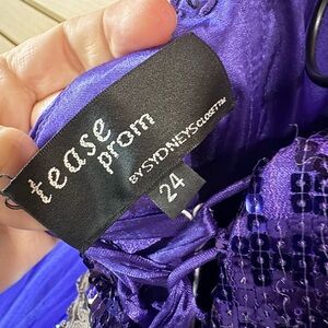 Tease Prom by Sydney's Closet Purple Sequin Prom Dress - Purple